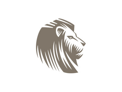 Lion head lion log