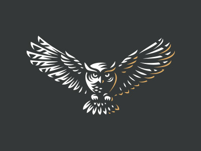 Owl illustration logo owl