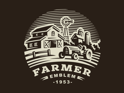 Farm farm logo ranch tractor