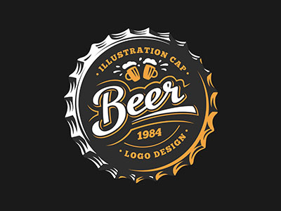 Beer beer cap logo