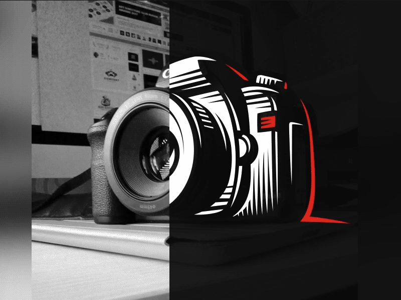 Photo camera camera icon illustration logo photo