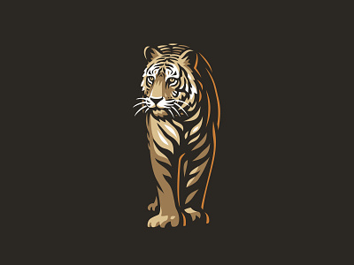 Tiger illustration line logo tiger vector
