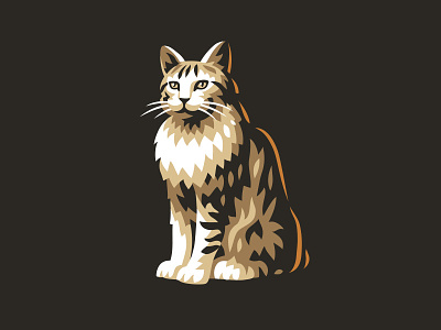 Cat animal cat illustration logo vector
