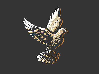 Pigeon bird icon illustration line logo pigeon style vector
