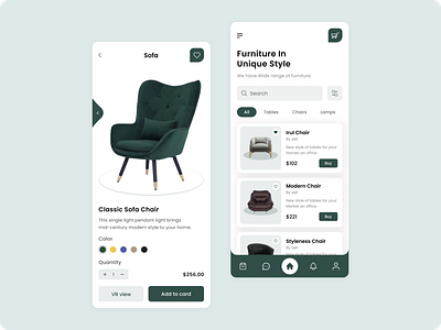 Furniture Mobile App Design