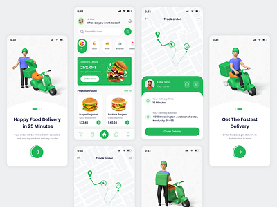 Food Delivery - Mobile Apps delivery delivery app food food apps food delivery food delivery app food delivery application food design food order food product minimal design mobile apps pizza product design recipe app restaurant restaurant app tracking app ui design uxui