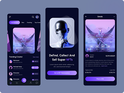 NFT Marketplace - Mobile app