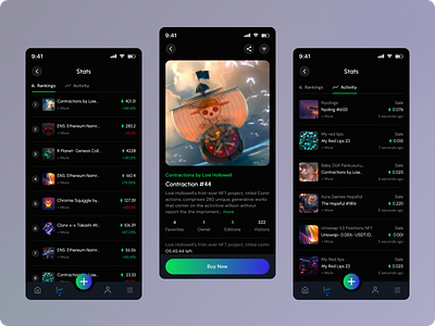 NFT Marketplace - Mobile app app art coin crypto cryptocurrency darkversion marketplace minimal mobile app design mobile design nft nft app nft collection nft design nft mobile app nft mobile app design ui user interface ux uxui design