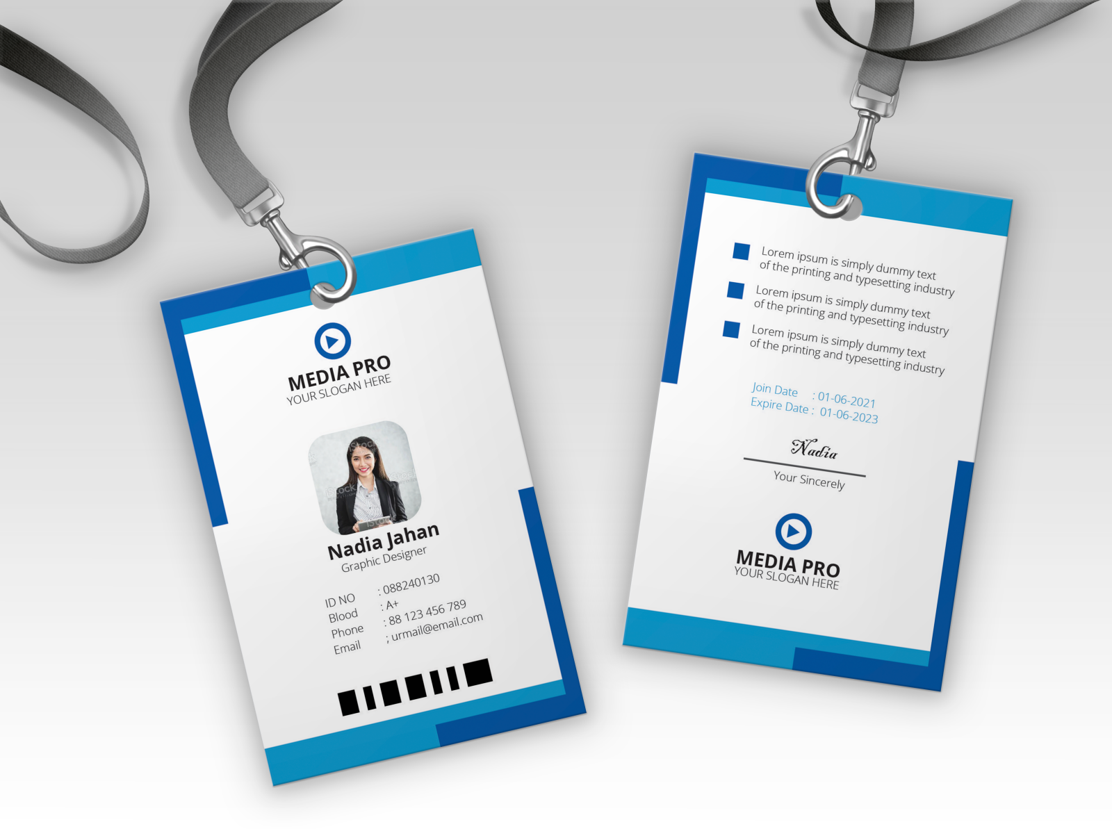 ID Card Design by Nadia Jahan on Dribbble