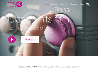 Visual & UI design for 4fm radio station. fm graphic design sketch ui ux visual design web design