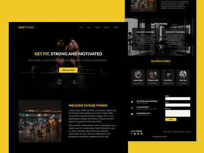 Fitness Gym Website branding design fitness healthy landing page ui ux web design website workout