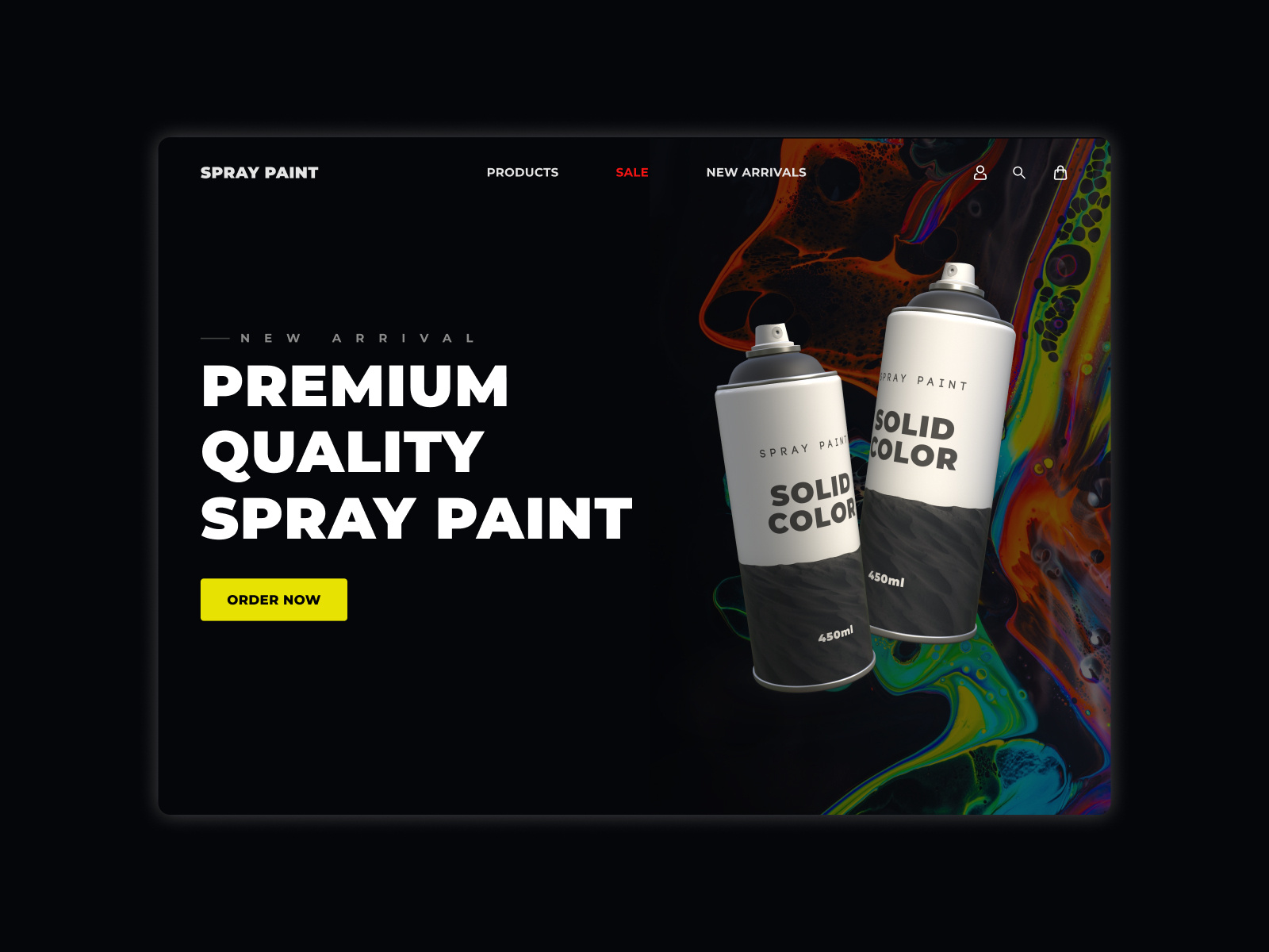 Spray Paint Shop Landing Page by Jimeric Pulido on Dribbble