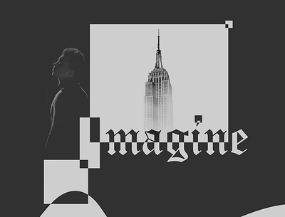 Imagine. branding design graphic design illustration print design typography