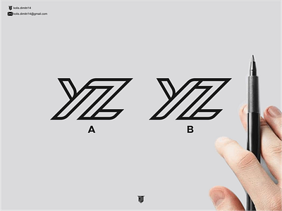 monogram YZ brand branding company logo design graphic design icon letter lettering lexurylogo line logo logo ideas logo inspiration logo inspire logo tipe monogram motion graphics typography usa