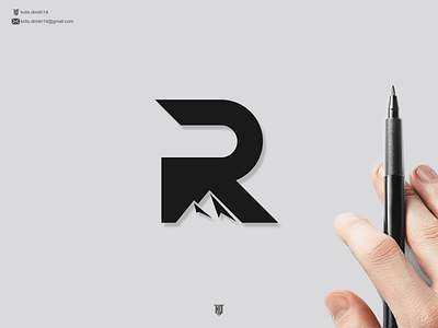 monogram R and mountain brand branding camping combination company design graphic design icon initial kolis dimitri letter logo logo design logos monogram mountain sport typography usa vector