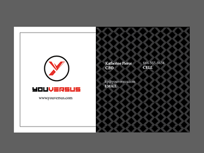 Visiting card for "YOU VERSUS" app branding design graphic design icon illustration logo ui ux vector