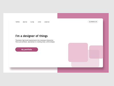 Portfolio landing page