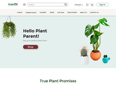 Garden e-commerce website