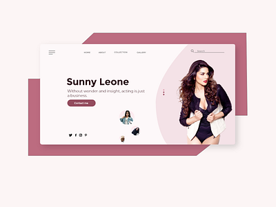 Landing page for Sunny Leone