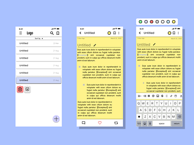 Noteapp Design