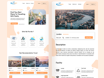 Travel Web Exploration branding design graphic design ui ux web design