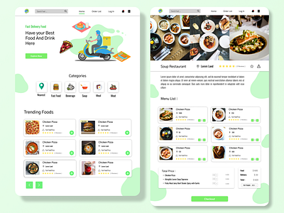 Food Delivery Web Design app branding design graphic design illustration logo ui ux vector web design