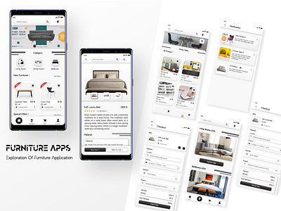 Furniture Exploration AppS branding design graphic design ui ux web design