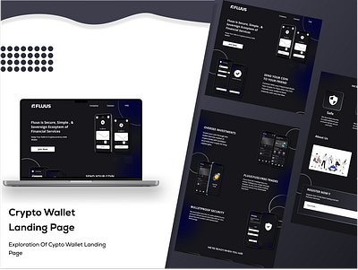 Crypto Wallet landing Page app branding design graphic design illustration logo ui ux web design