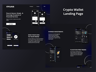Crypto Wallet Landing Page app branding design graphic design ui ux web design