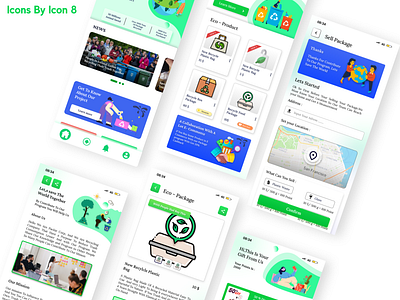 Mobile APP - Recycle APP UI Design