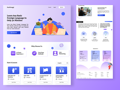 Landing Page - Language Learning Website