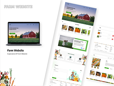 Landing Page - Farm Website app branding design graphic design ui ux web design