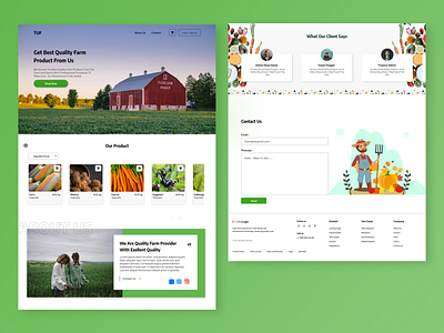 Landing Page - Farm Website app branding design graphic design ui ux web design