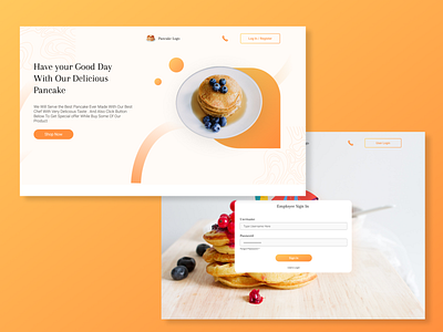 Landing Page - Pancake Website app branding design graphic design ui ux web design