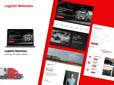 Landing Page - Logistic Website app branding design graphic design ui ux web design