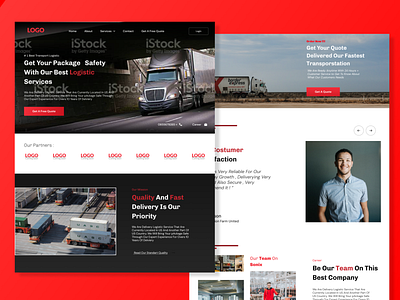 Landing Page - Logistic Website