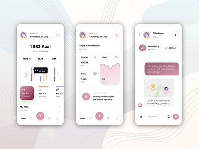 Health and fitness tracking application by AppIncubator Inc on Dribbble