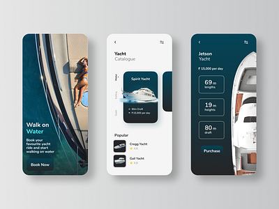 Yacht Booking app 3d app booking branding design illustration logo ticket typography ui ux vector yacht