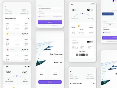 Airline ticket booking app