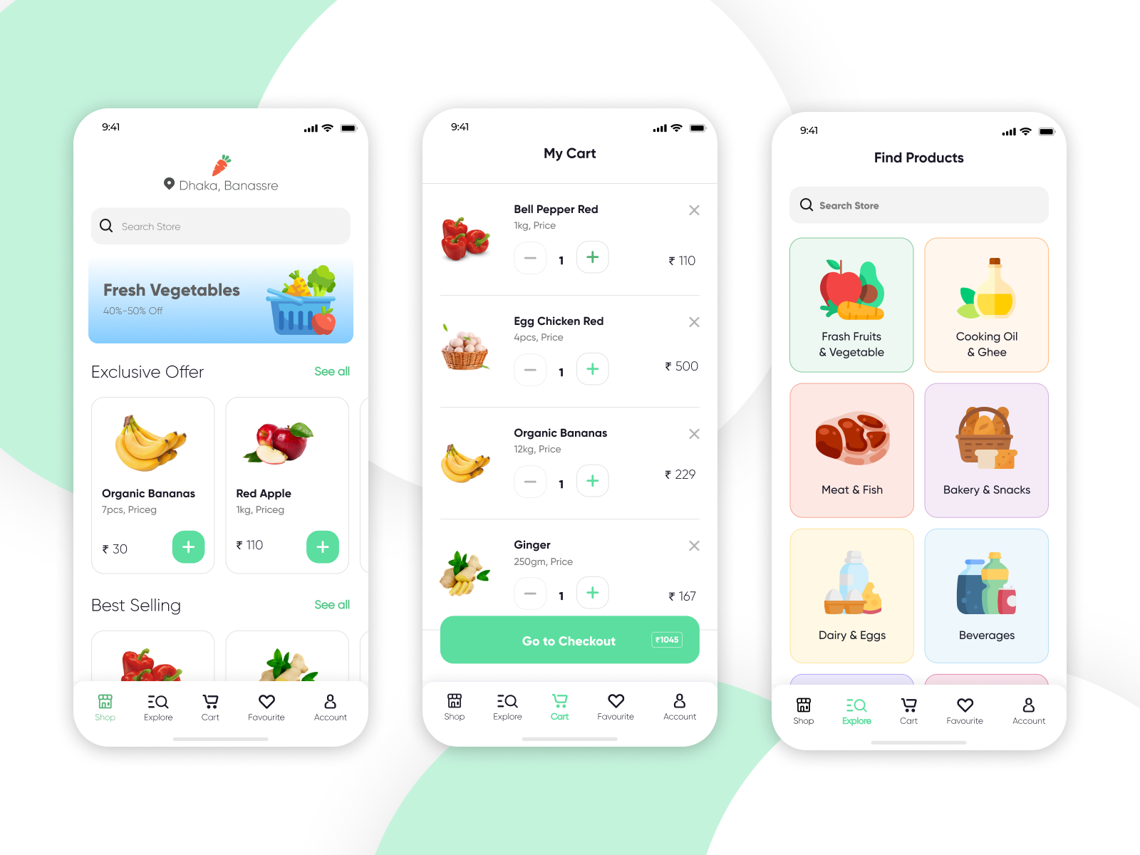 grocery shopping app by AppIncubator Inc on Dribbble