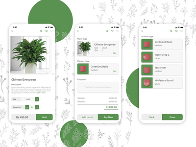 plant buying app concept 3d animation app branding design illustration logo plant buying app concept typography ui ux vector