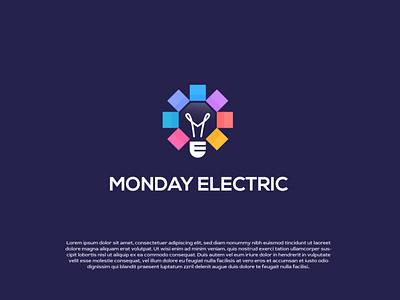Monday Electric Logo Template orange