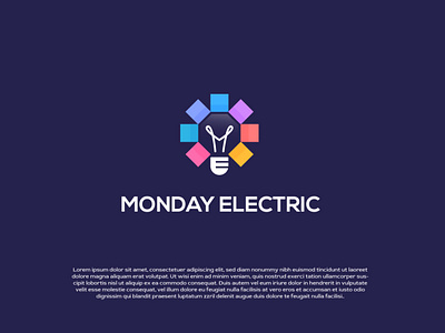 Monday Electric Logo Template