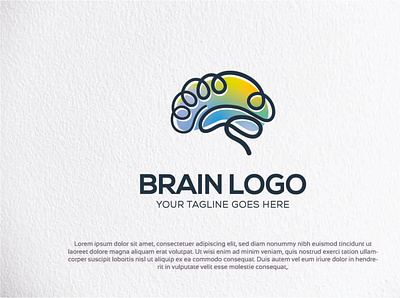 New Brain Logo Template branding neo polygon