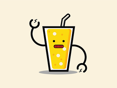 Robot Orange Juice Icon