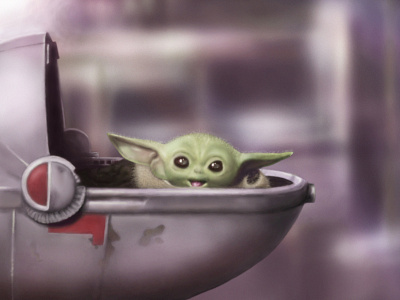 Grogu / Baby Yoda / Illustration / PS illustration photoshop