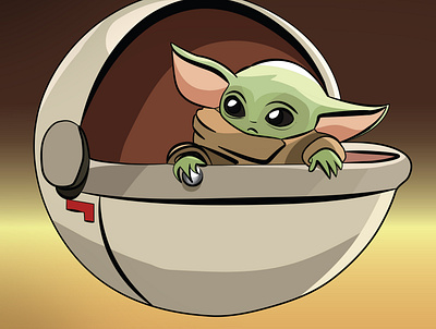 Grogu / Baby Yoda / Illustration / AI