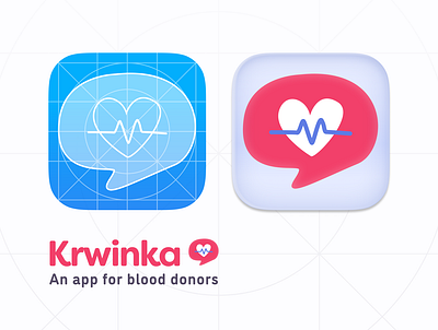 Krwinka / An app for blood donors / Icon / iPhone app apple blood branding design donor icon illustration logo photoshop ui