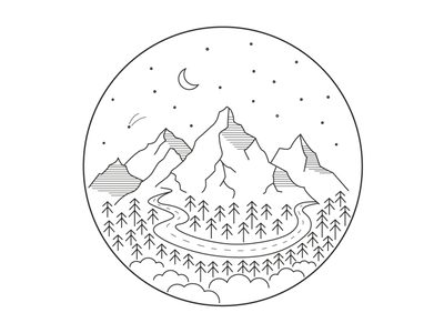 the road in mountains. by Julia Krivtsova on Dribbble