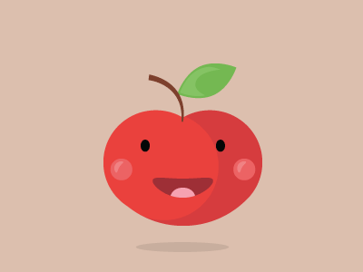Apple Fruit GIF animation apple flat fruit icon shadow vector